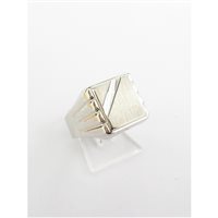 Anneau Damiata Gioielli Homme in Or blanc 981/102/1-D199 - 981/102/1-D199